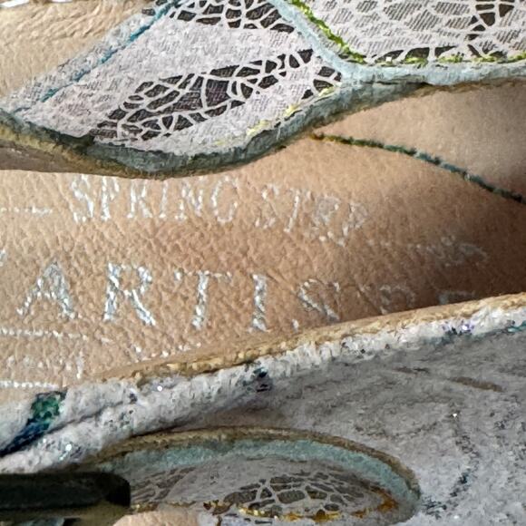 Spring Step L'Artiste Womens Pink Metallic Leather Open Toe Comfort Sandals 42 - Picture 10 of 11